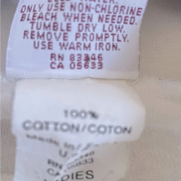 PB&J women’s M CLEAN white EUC turtle neck w/equestrian theme embroidered @ neck - Picture 6 of 6